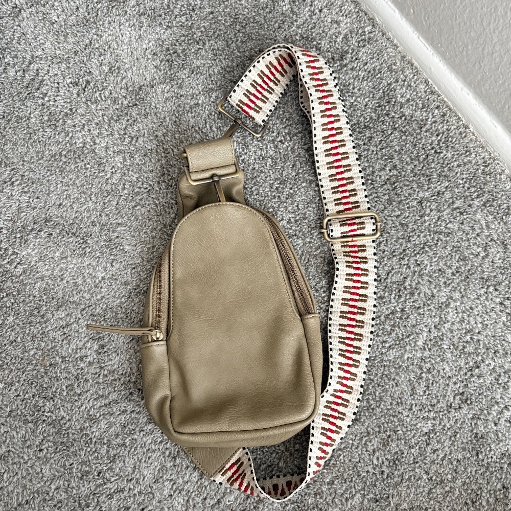 Anthropologie Khaki Sling Bag